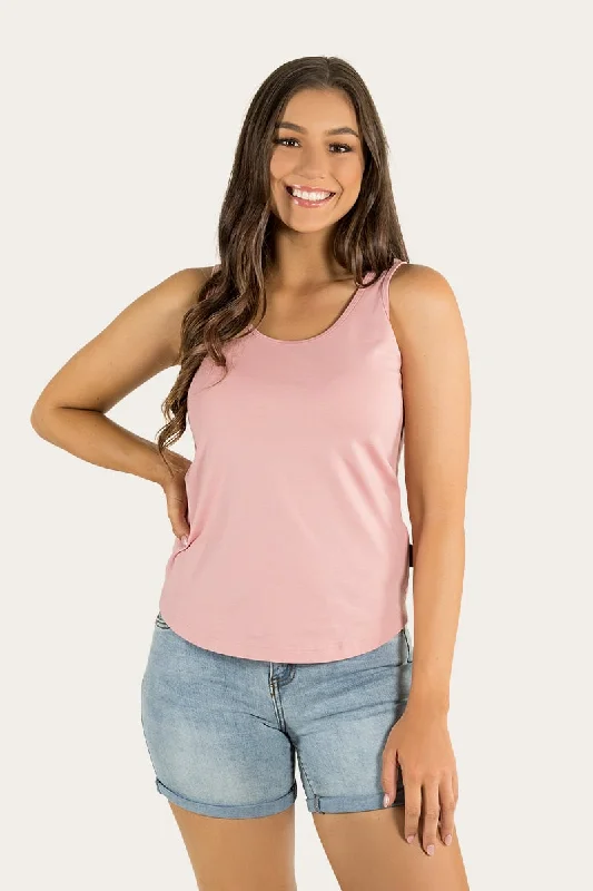 Carlisle Womens Relaxed Scoop Neck Tank - Rose