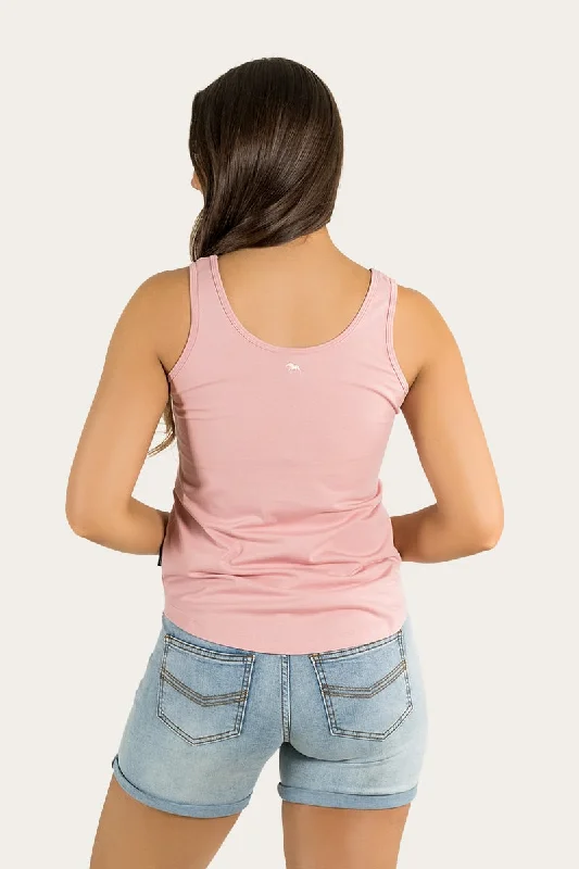 Carlisle Womens Relaxed Scoop Neck Tank - Rose