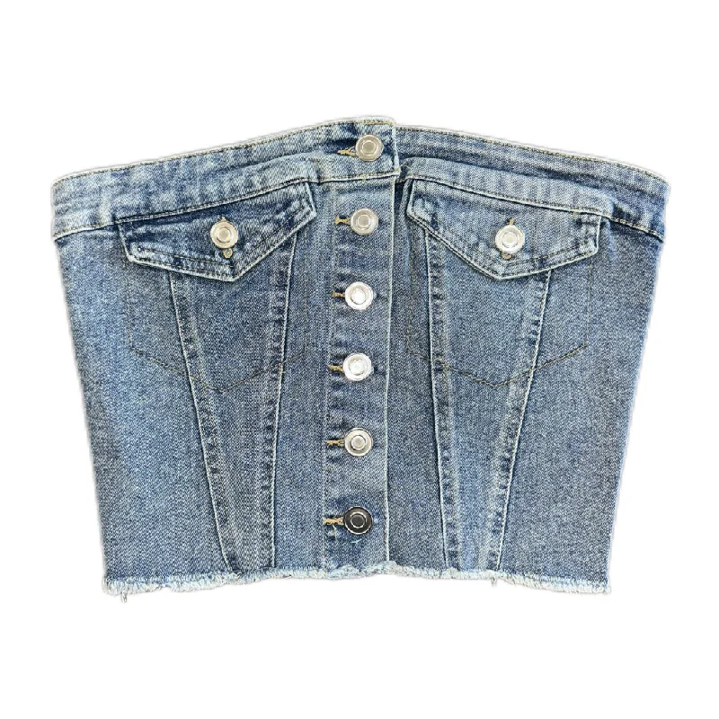 Denim Bustier Top