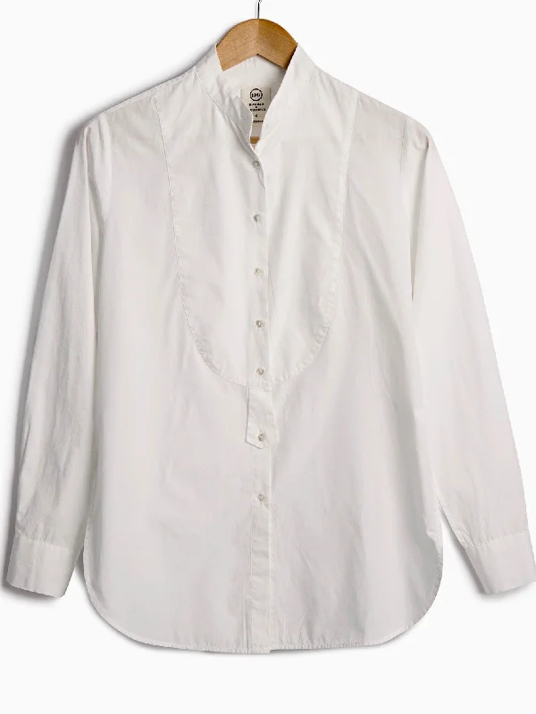 Dress Shirt in White Poplin