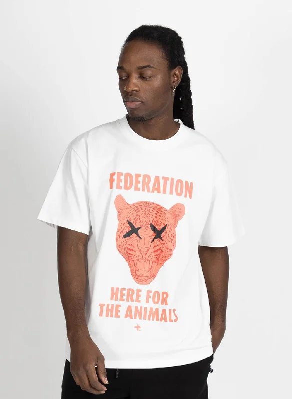 Federation Mens Our Tee Animals White