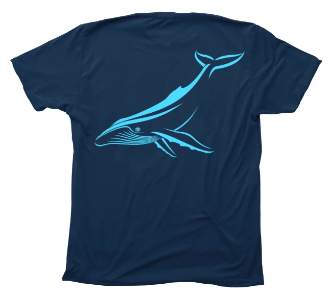 Humpback Whale T-Shirt [Back / Navy]