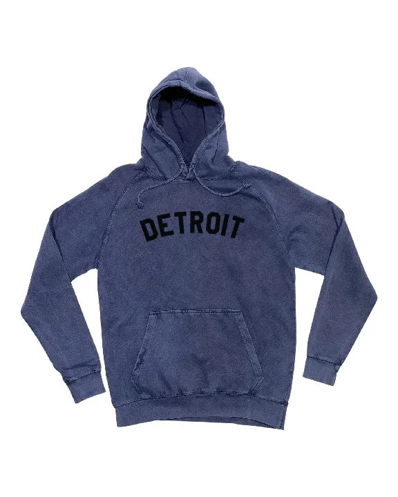 Ink Detroit Mineral Wash Hoodie - Denim Blue