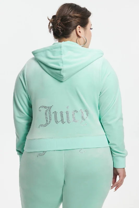 Plus-Size OG Big Bling Velour Hoodie