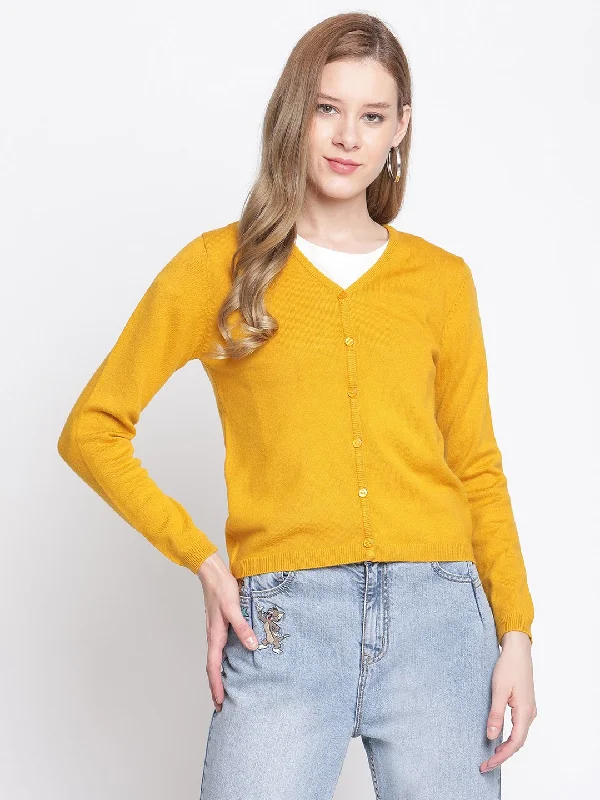 Madame  Mustard Color Cardigan