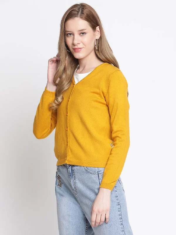 Madame  Mustard Color Cardigan