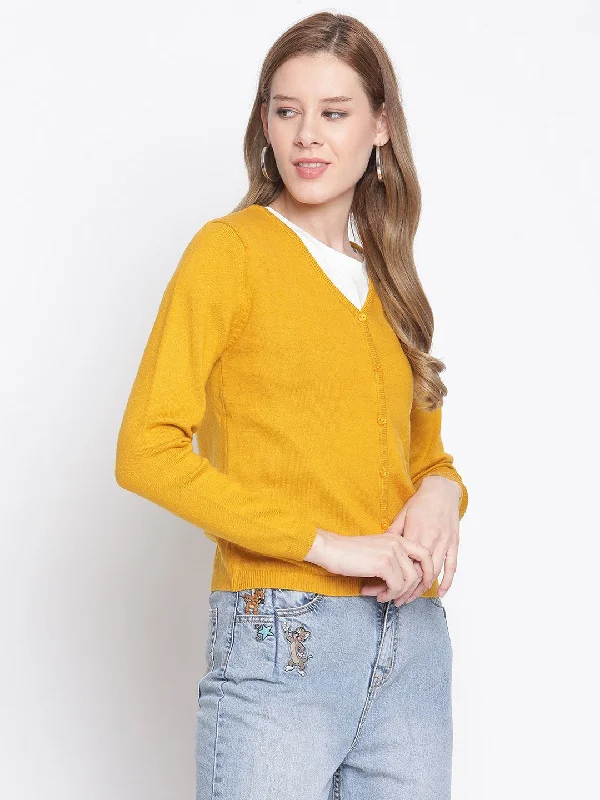 Madame  Mustard Color Cardigan