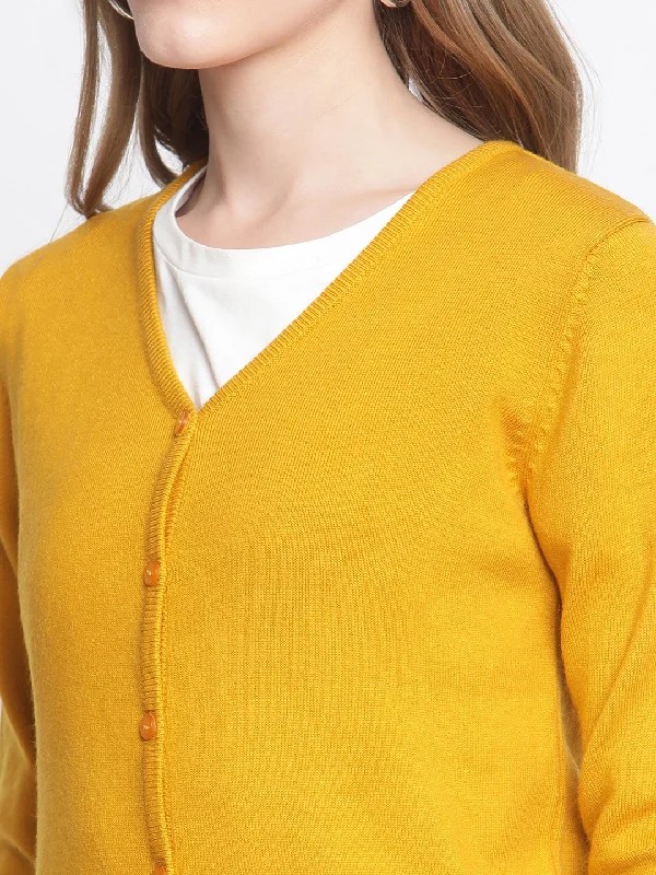 Madame  Mustard Color Cardigan