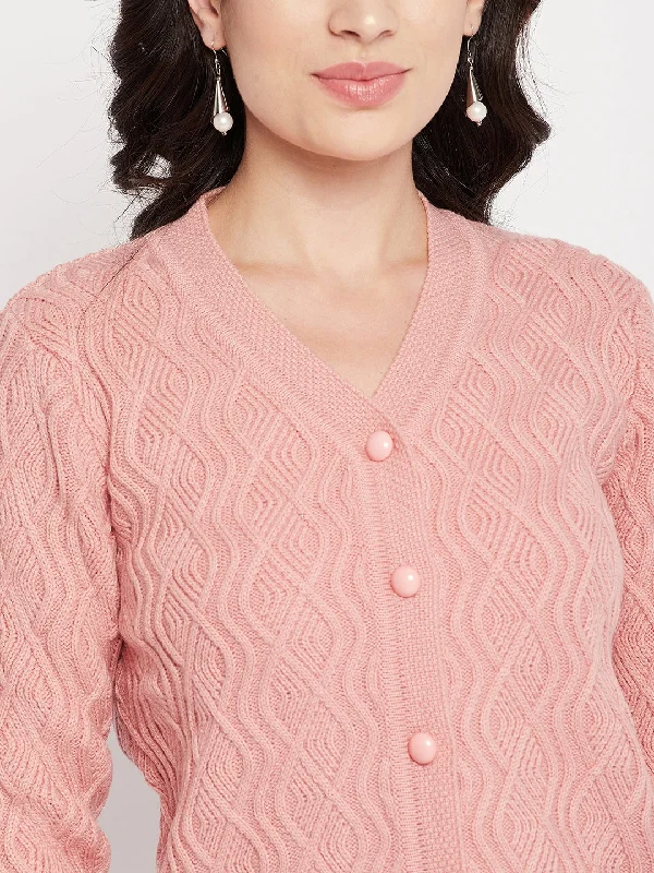 MADAME Solid Winter Cardigan