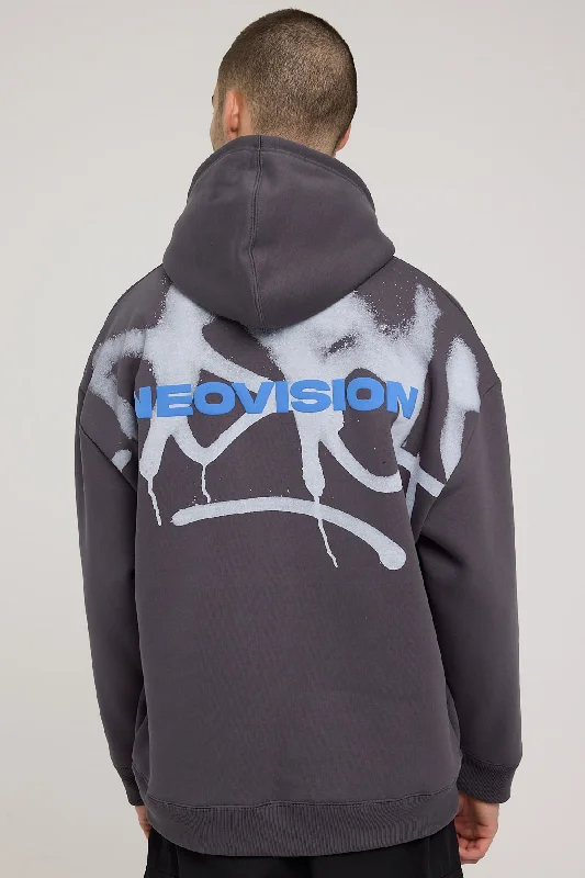 Neovision Vandal Street Hoodie Washed Black