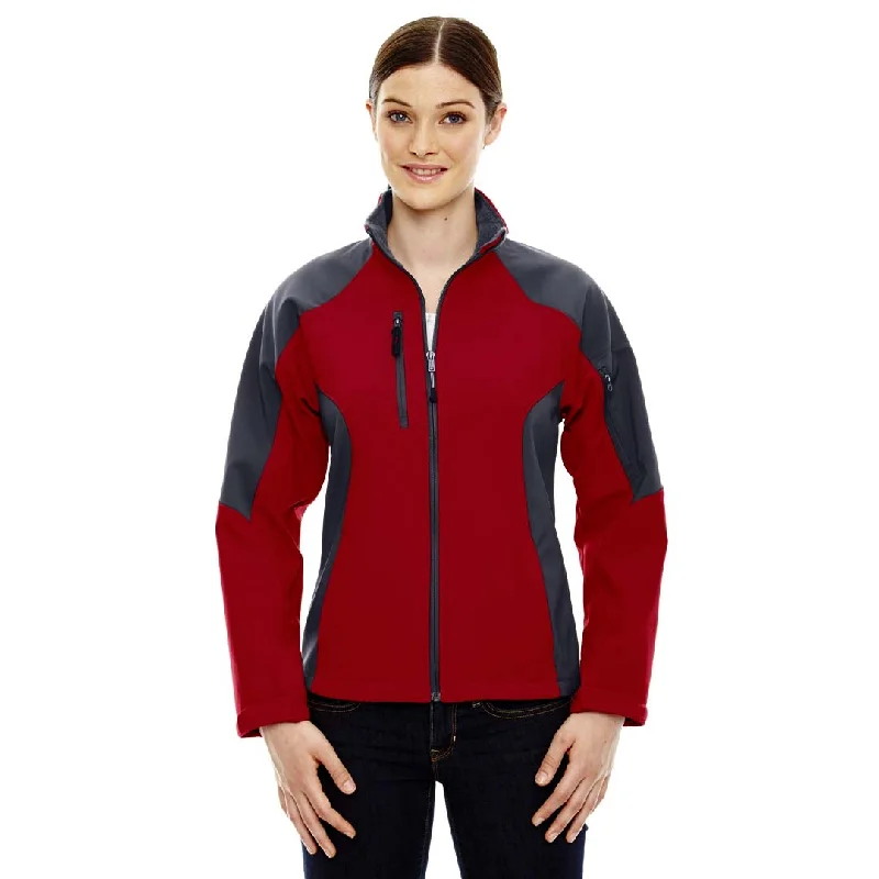 North End - Women's Compass Colour Block Soft Shell Jacket (78077 751)