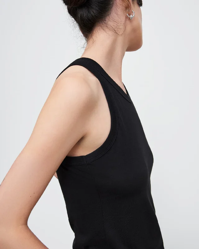 Racer Back Singlet - Black