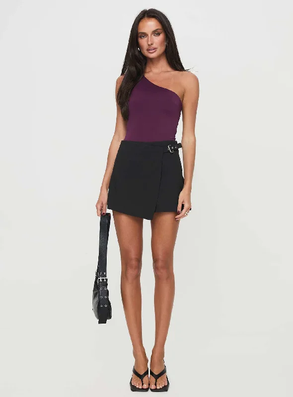 Ranski One Shoulder Bodysuit Plum