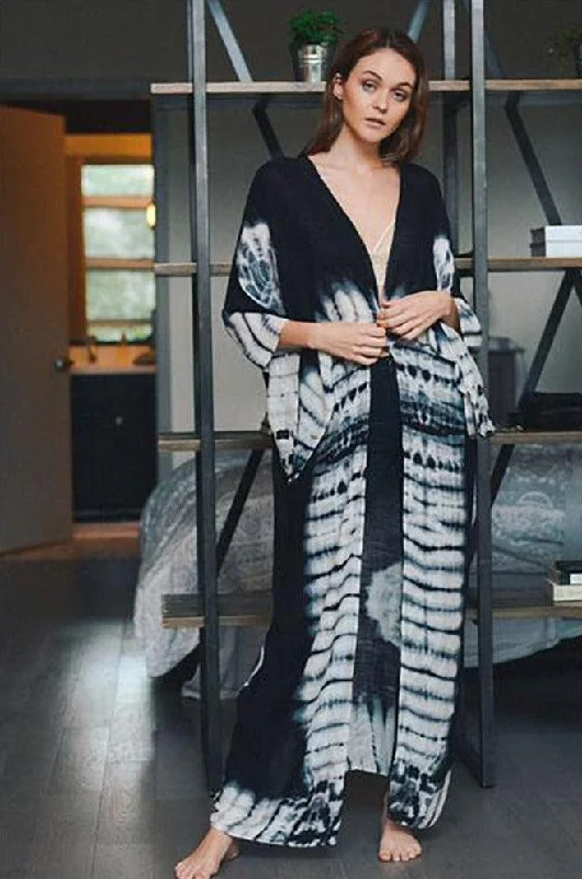 Tie Dye Long Kimono Wrap