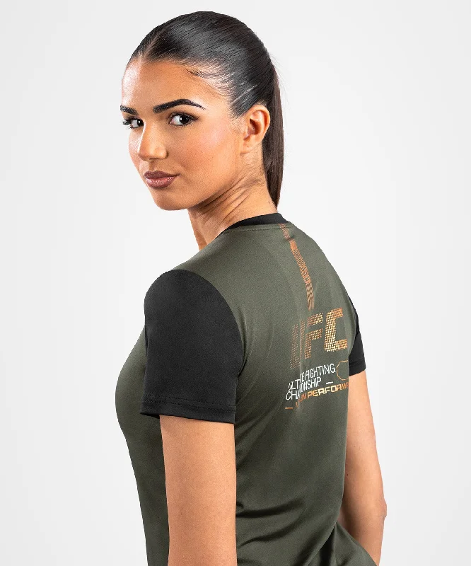 UFC Adrenaline by Venum Fight Week  Women’s Dry-Tech T-shirt - Khaki/Bronze