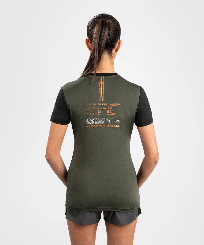 UFC Adrenaline by Venum Fight Week  Women’s Dry-Tech T-shirt - Khaki/Bronze