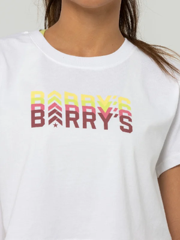 BARRY'S WHITE CROP TEE