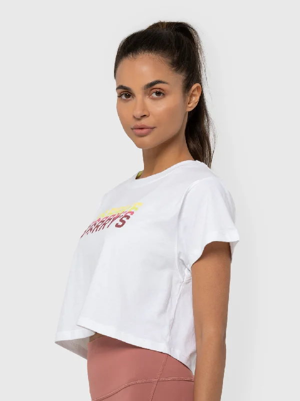 BARRY'S WHITE CROP TEE