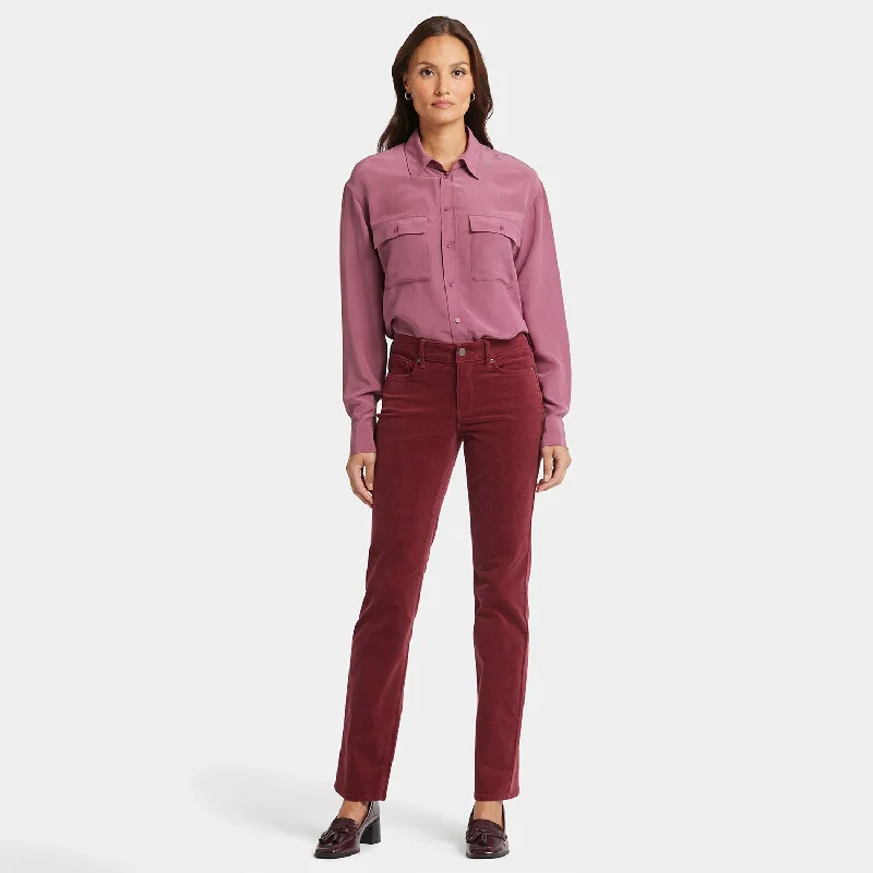 Marilyn Straight Pants - Cranberry Pie