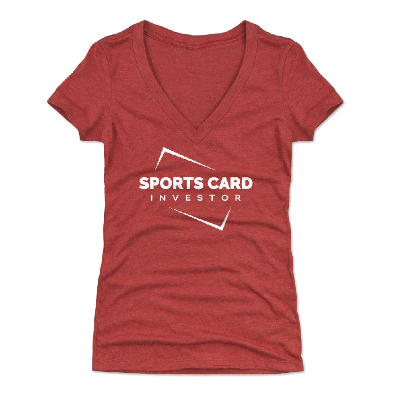 Women's V-Neck T-Shirt / Tri Red / S