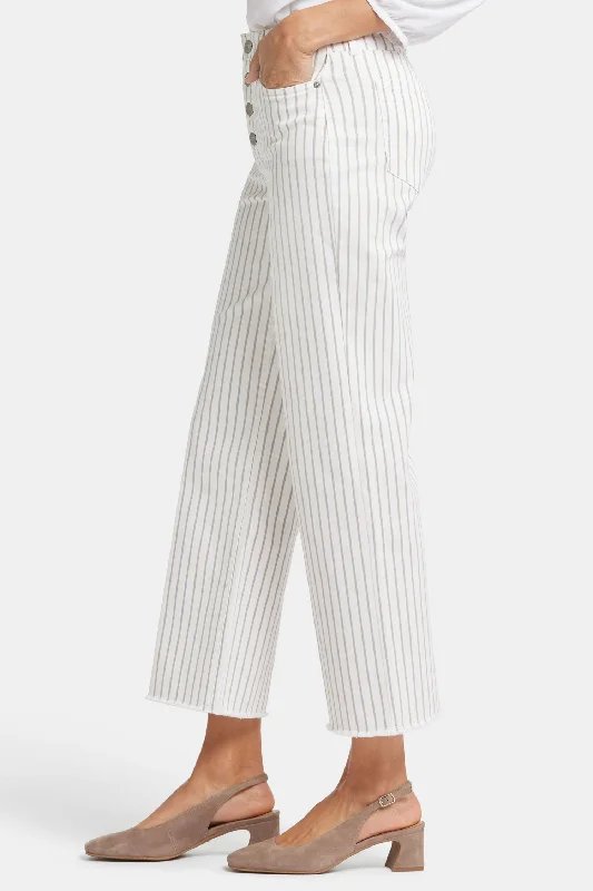 Teresa Wide Leg Ankle Jeans - Beach Cruise Stripe