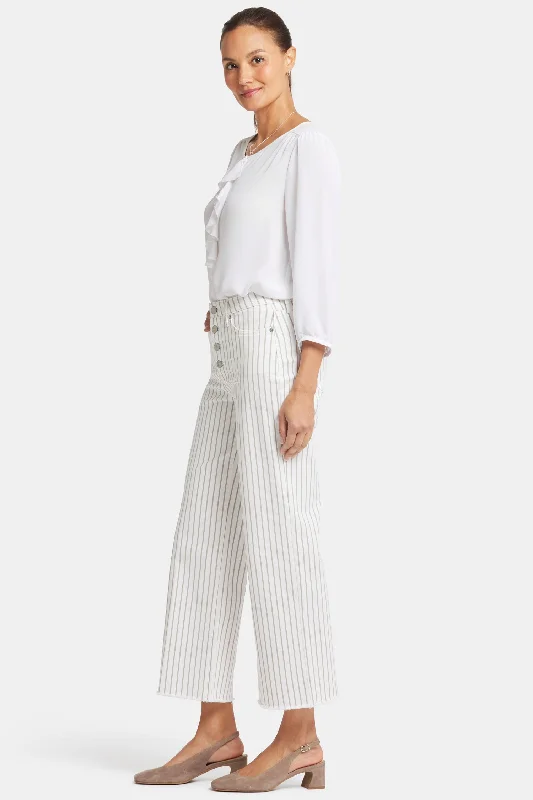 Teresa Wide Leg Ankle Jeans - Beach Cruise Stripe